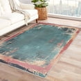 thumbnail image 1 of Distressed Faded Rug 8x10, Vintage Border Area Rug Washable, Modern Abstract Rugs for Living Room, Bedroom, Distressed Faded Pattern Carpet Home Decor, Non Slip Dhdfdh38, 1 of 5