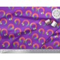 thumbnail image 2 of Soimoi Purple Poly Georgette Fabric Paint Brush Abstract Decor Fabric Printed Yard 42 Inch Wide, 2 of 3