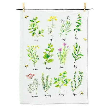 

Abbott Collections AB-56-KT-JM-03 20 x 28 in. 12 Herbs Tea Towel White & Green