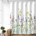 thumbnail image 2 of Cortina de ducha LIVILAN Floral Watercolor 180 x 210 cm con ganchos, 2 of 7