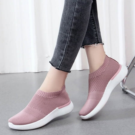 

Aayomet Womens Sneakers Works Women Shoes Mesh Socks Shoes Casual Versatile Foreign Trade Women Shoes Breathable Casual Pink 8.5