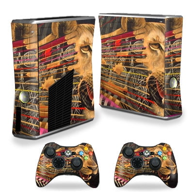 Skin Decal Wrap Compatible With X-Box 360 Xbox 360 S console Panther Motorcycle