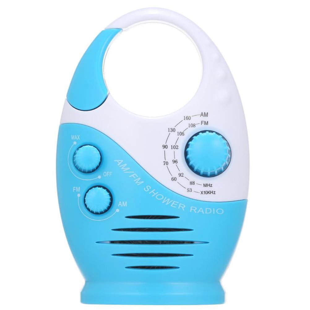TureClos Mini Shower Radio Hanging Radio Waterproof Portable Durable