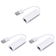 thumbnail image 2 of DQrwqpou Adaptador Red 100 Mbps Tarjeta Con Cable USB 2.0 para Macbook Wii Tablet (Blanco), 2 of 8
