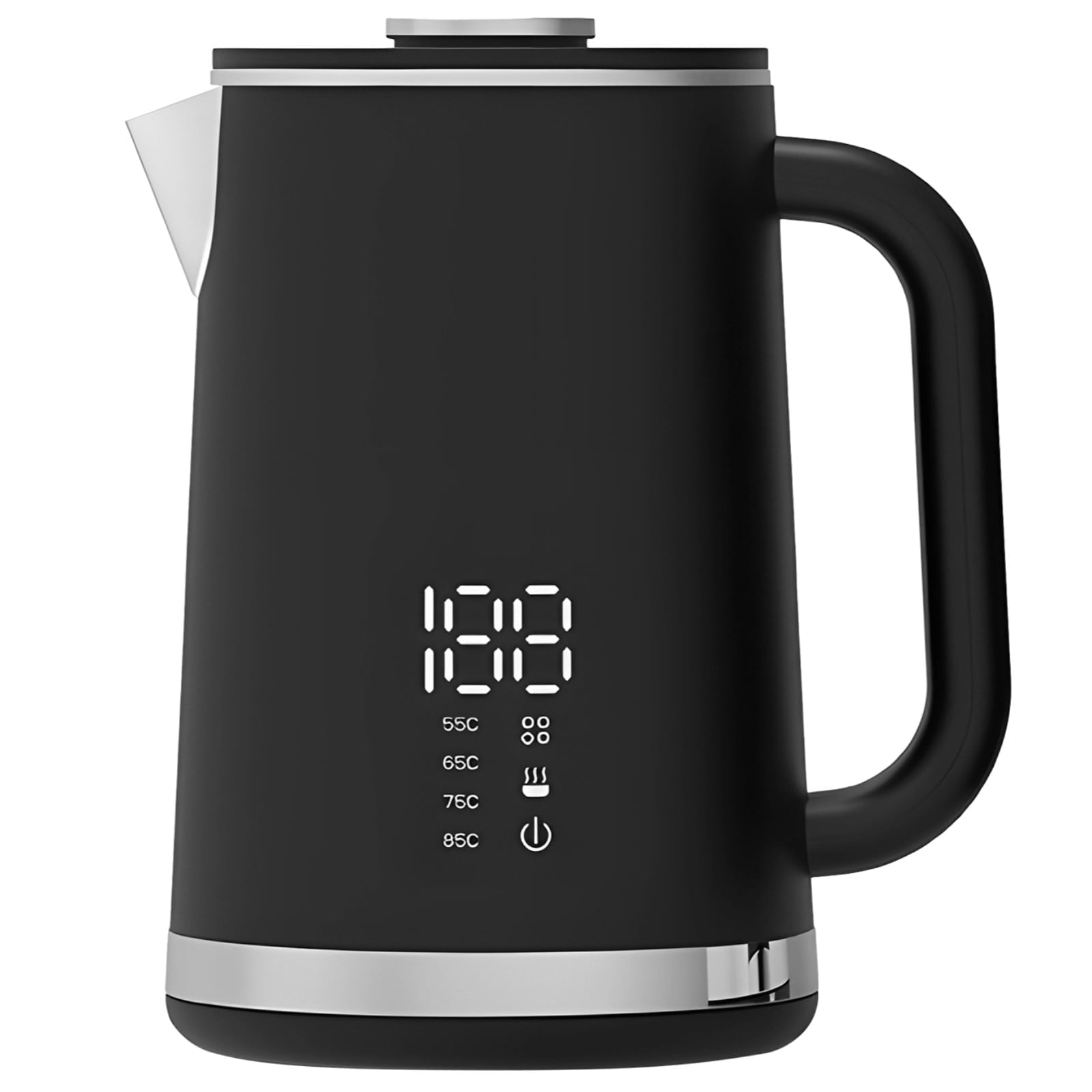 Stainless Steel Electric Kettle, 1.6L Large Capacity, 1500W Fast Boiling, Adjustable Temperature Keep Warm, LED Display, Auto Shut-Off