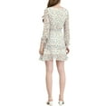 thumbnail image 3 of INSPIRE CHIC Women's Floral Long Sleeve Elastic Waist Ruffle Hem Dress with Belt, 3 of 6