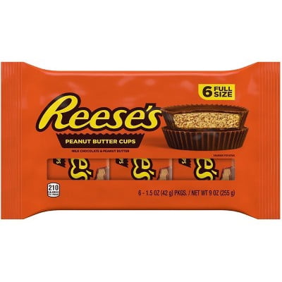 Reese's Milk Chocolate Peanut Butter Cups Candy - 6ct