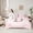 Pink B, variant on Castle Fairy Boys Girls Letter Monogrammed M Twin Bedding Sets 7-Piece,Kawaii Pink Bow Bedding Comforter Set Microfiber,Animal Leopard Print Breathable Sheet Sets,Breathable Home Decor,Reversible