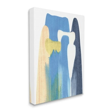 Stupell Industries Abstract Colorful Landslide Blue Beige Falling Movement, 24 x 30, Designed by Emma Caroline