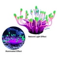 thumbnail image 5 of Soft Silicone Glowing Aquarium Simulation Coral 4cm Height Aquatic Artificial Coral Purple, 5 of 7