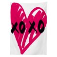 thumbnail image 3 of Ambesonne Xo Tablecloth Rectangular Table Cover, Calligraphy Lovers, 52"x70", Pink and Black, 3 of 4