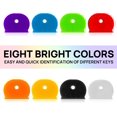 thumbnail image 4 of 80pcs Key Covers Key Caps - Key Tags Silicone Key Cover Key Identifiers Cute Key Accessories in 8 Assorted Colors, 4 of 5