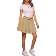 thumbnail image 2 of FALDA DE DENIM A-LINE DE CINTURA ALTA PARA MUJERES CHIC DE VERANO CON CINTURÓN XS CAQUI, 2 of 6