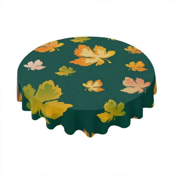 Eveokoki Fall Round Tablecloth,Harvest Tablecloth 60 inch,Autumn Leaves Indoor or Outdoor Holiday Table Harvest Fall Decorations for Home,Dinner