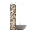 thumbnail image 2 of ABPHQTO Cortina de ducha de pared de roca Superficie de piedra de color Diseño de casa de estilo de pueblo retro Cortina de ducha de tela decorativa 90x180 cm Largo Marrón Gris, 2 of 2
