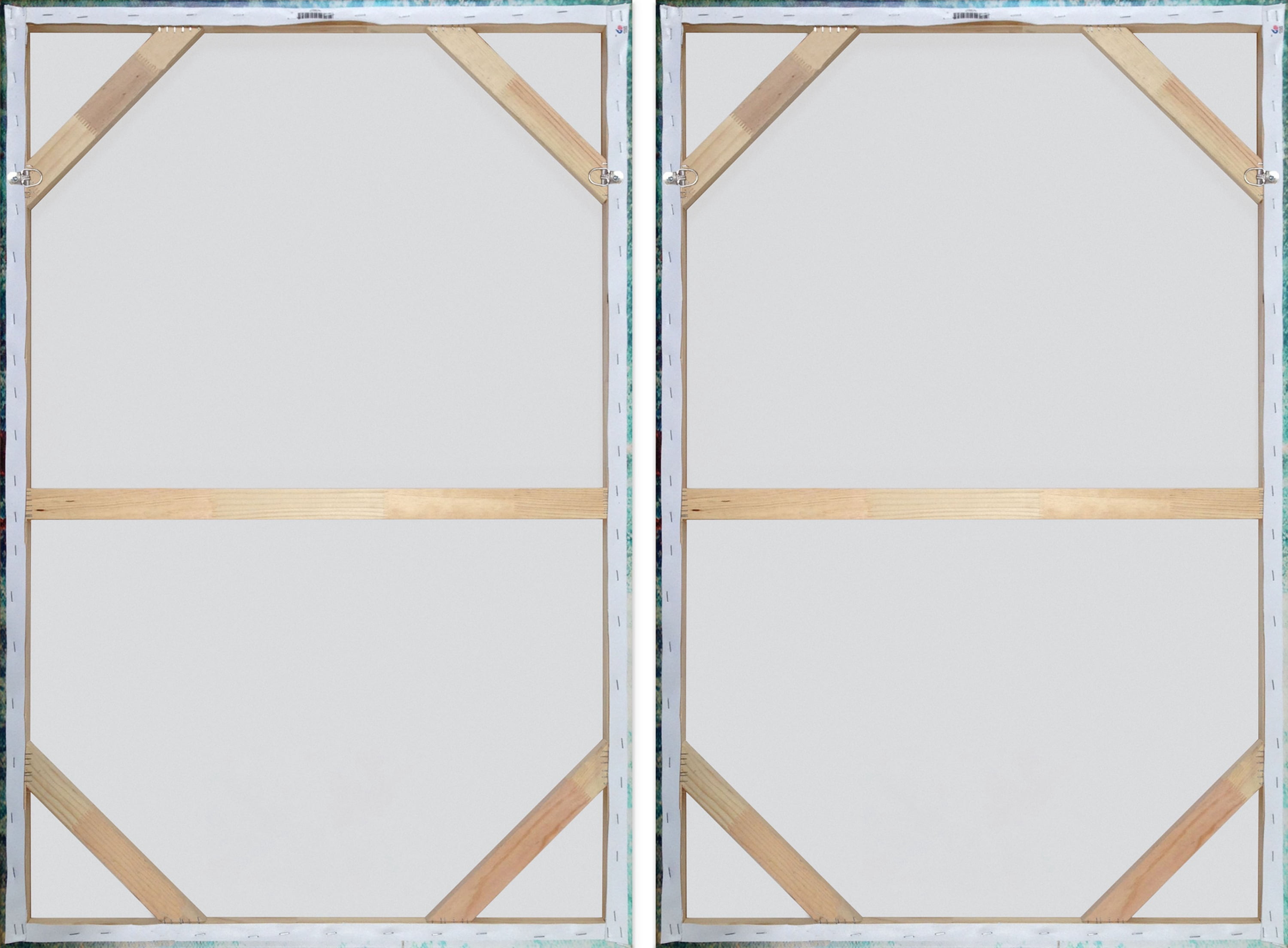 Multi-Color Strokes Diptych