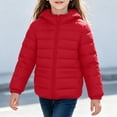 thumbnail image 6 of Unisex Kids Jacket Hooded Padded Coat Full Zip Long Sleeve Warm Winter Outerwear with Zipper Side Pockets for Boys Girls, 6 of 9