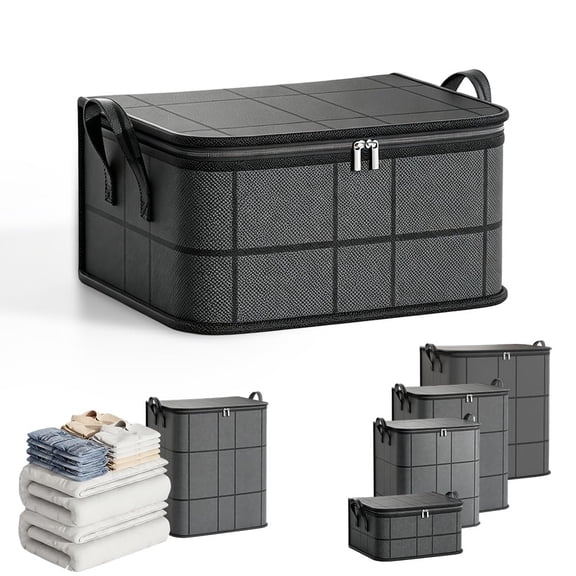 Dust-Proof Comforter And Bedding Organizer, Foldable Large-Capacity Storage Bags, Reinforced Handles Zipper Closure, Storage Bags For Store Duvets, Blanket Pillows And Seasonal Clothes
