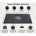 thumbnail image 3 of A1HC 100% Pure Rubber Monogrammed Front Door Mat 24"x39”, Non-Slip, Thin Profile Heavy Duty Doormat, Indoor/ Outdoor Use, High Traffic Areas, Long Lasting, 3 of 6