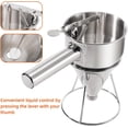 thumbnail image 4 of Stainless Steel Pancake Batter Dispenser, 20 Oz Funnel Cake Dispenser Maker with Stand Squeeze Handle, Multi-Caliber Panckae Pourer for Cupcakes, Donut, Waffle or Baked Goods, 4 of 4