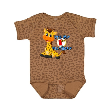 

Inktastic 1st Birthday Giraffe Gift Baby Boy or Baby Girl Bodysuit
