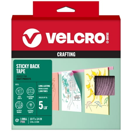 VELCRO(R) Brand Sticky Back Tape .75"X10'-Pink