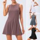 thumbnail image 4 of Conjunto de vestido y pantalón corto de tenis para mujer Vestido de tirantes sin mangas con, 4 of 7