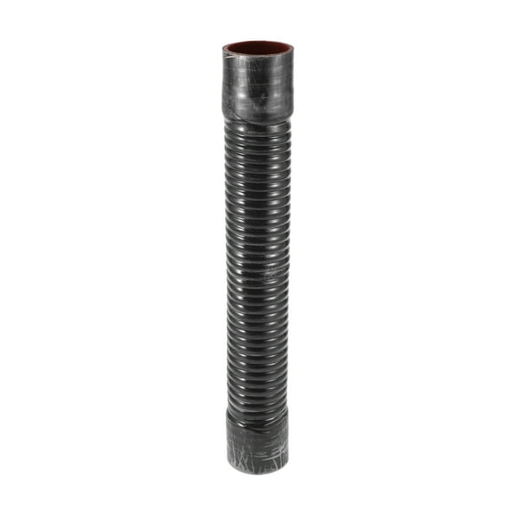 1 Pc 65mm / 2.56" ID 500mm / 19.69" Length 0° Black Outside and Red Inside Car Threaded Silicone Hose with Clamps Coolant Hose Universal