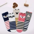thumbnail image 2 of LOFIR Cute Animal Cotton Casual Socks Girl's 5-7 Years, Multicolor (5 Pack), 2 of 8