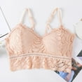 thumbnail image 2 of Sujetador tipo bralette de encaje elástico para mujer - Acolchado, tirantes, cómodo, para uso diario/ropa de estar por casa, talla única (32-38/copa AB), 2 of 4