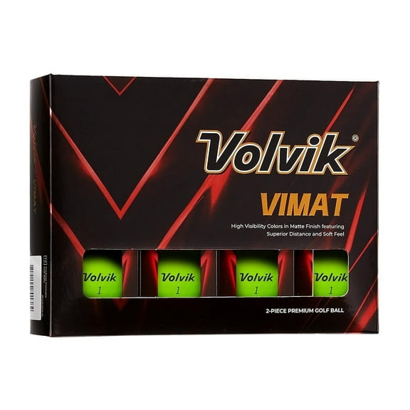 Volvik Vimat Matte Finish Golf Balls (One Dozen) (Green)