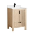 thumbnail image 2 of Shenzhen 24" Single Bath Vanity in Aged Natural Oak with Composite Stone Top, 2 of 12