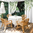 thumbnail image 4 of Outdoor Curtains for Patio Waterproof, Green Vines Windproof Pravicy Outside Porch Blackout Curtain, Spring Botanical Plants Leaves Farmhouse Sun Blocking Grommets Curtains for Cabana Gazebo 54"x95", 4 of 9