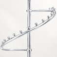 Waterfall Fixture Display Sleek Chrome Spiral Clothing Rack - 29-Ball Waterfall Garment Display ...