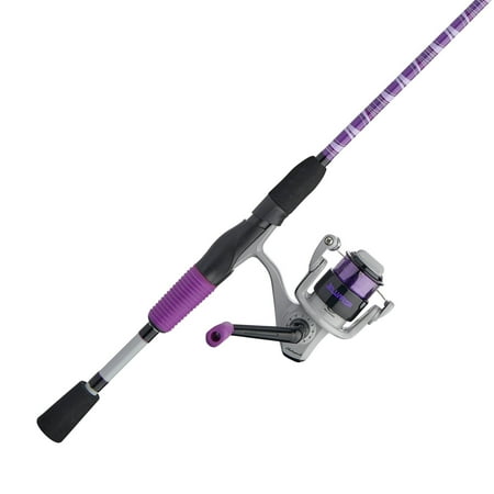 Shakespeare Jellyfish 5 6 Spinning Fishing Rod and Reel Combo Purple