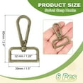 thumbnail image 2 of Uxcell Swivel Snap Hooks, Metal D Ring KeyChain Lanyard Clip Hook for DIY Crafts and Purse Making Bronze 1 1/4 Inch, 2 of 7