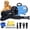 Blue, variant on Dog Dryer, 4.5HP All-in-one Pet Grooming Dryer with Adjustable Speed and Temperature Control Dog Blow Dryer, Dog Hair Dryer with 4 Nozzle, Comb, Towel & Glove