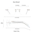 thumbnail image 4 of LifeArt Blue Light Blocking Glasses, Computer Reading Glasses, Anti Blue Rays, Reduce Eyestrain, Stylish for Men and Women(Clear,+3.00 Magnification), 4 of 5
