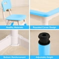 thumbnail image 3 of Kids Table and 4 Chairs Set, Toddler Height Adjustable Desk with Graffiti Desktop, Non-Slip Legs, Max 300lbs,Arts & Crafts Table，Children Multi-Activity Table for Classrooms,Home,Daycares, 3 of 7