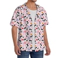 thumbnail image 2 of Vsdgher Cartoon Cat And Heart Men's Cuban Shirt, Hawaiian Shirts, Business Casual Button Down Shirts, Short Sleeve Shirt-XX-Large, 2 of 5