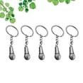 thumbnail image 2 of 5pcs Microphone Keychains Creative Key Holder Stylish Key Ring Key Decoration Small Gift for Men Women (Silver), 2 of 7