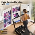 thumbnail image 4 of YPOO Foldable Treadmill with Incline, 2.5HP Portable Walking Pad with Handle for Home Office, LED Display, Remote Control and 300 lbs Capacity, 4 of 9