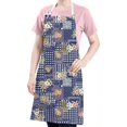 thumbnail image 5 of Pioneer Flower Floral Print Pattern Apron for Women and Men, Cotton Linen Waterproof with Pockets, Adjustable, 33x27 Inch for Kitchen, Gardening, BBQ, Salon, 5 of 6
