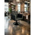 thumbnail image 4 of Fauteuil Inclinable de Salon Professionnel – Conception Ergonomique, Pivotement à 360°, Levage Hydraulique Réglable, Base Ronde en Métal Durable, Cuir PU Imperméable, Dossier Rembourré, Idéal pour la Coiffure, le Coiffage, la Beauté, 4 of 5