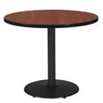 thumbnail image 1 of Pemberly Row 42" Round Breakroom Table with Mahogany Top Round Black Base, 1 of 1