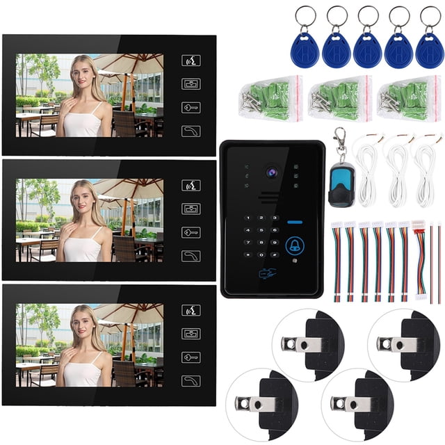 Sailing Sistema inalámbrico de videoportero con timbre y control remoto con contraseña de tarjeta - 7 pulgadas