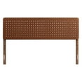 thumbnail image 3 of Pemberly Row Weave Vegan Leather King Headboard in Walnut Brown, 3 of 8