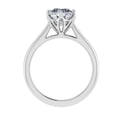 thumbnail image 3 of Dash Jewel 1.8 Ct Princess Cut Solitaire Diamond Ring - Lab-Created Simulated Diamond in 14K White Gold Plated Rings - Engagement Ring for Women with Prong Setting Rings - Valentine Gifts, 3 of 6