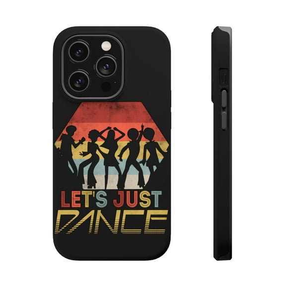 DistinctInk Tough Case for Apple iPhone 15 PRO (6.1" Screen), Compatible with MagSafe Charging - Let's Just Dance