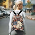 thumbnail image 7 of FORMRS Mini Backpack Purse for Women Travel Daypack Casual Shoulder Bag, Baseball Pattern, 7 of 7